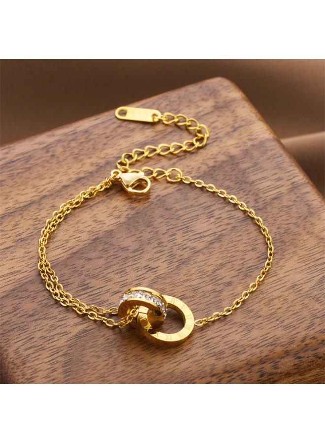 European And American Jewelry All-match Titanium Steel Bracelet Korean Bohemian Elegant Titanium Steel Non-fading Bracelet Female Jewelry