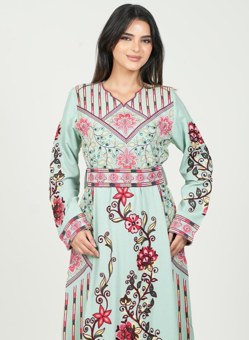 AL BENT AL SHARQIEH printed kaftan dress  - Image 2