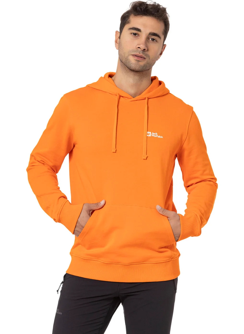 جاك ولفسكن Tommy Hoody Orange Men's Hooded Sweatshirt 1000003TR