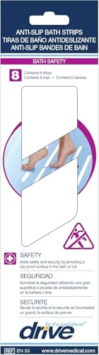 Drive Medical Tub and Stair Safety Treads, White, 8 Count - Image 1