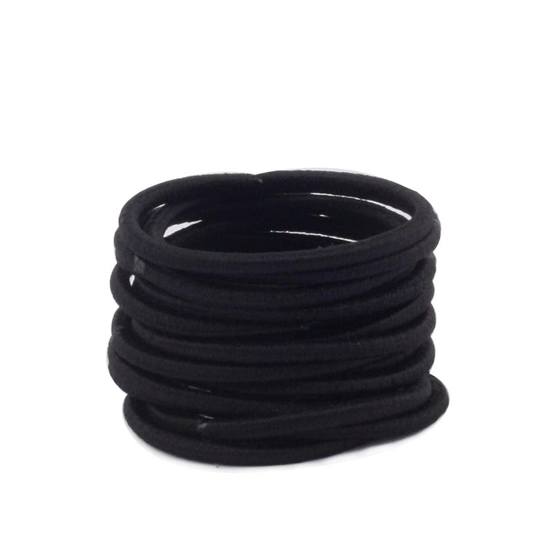 Joyeah Baby Girls Hair Ties No-metal Hair Elastics Ponytail Holders Hair Bands (2 mm x 2.5 cm,Black) - Image 3