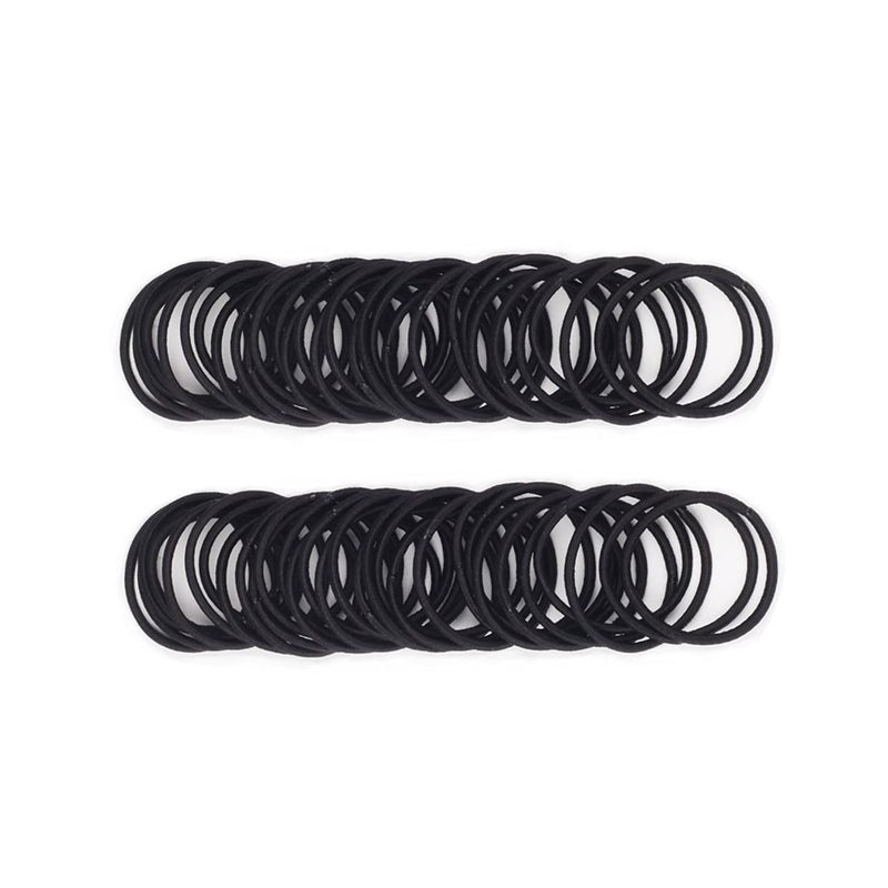 Joyeah Baby Girls Hair Ties No-metal Hair Elastics Ponytail Holders Hair Bands (2 mm x 2.5 cm,Black) - Image 1