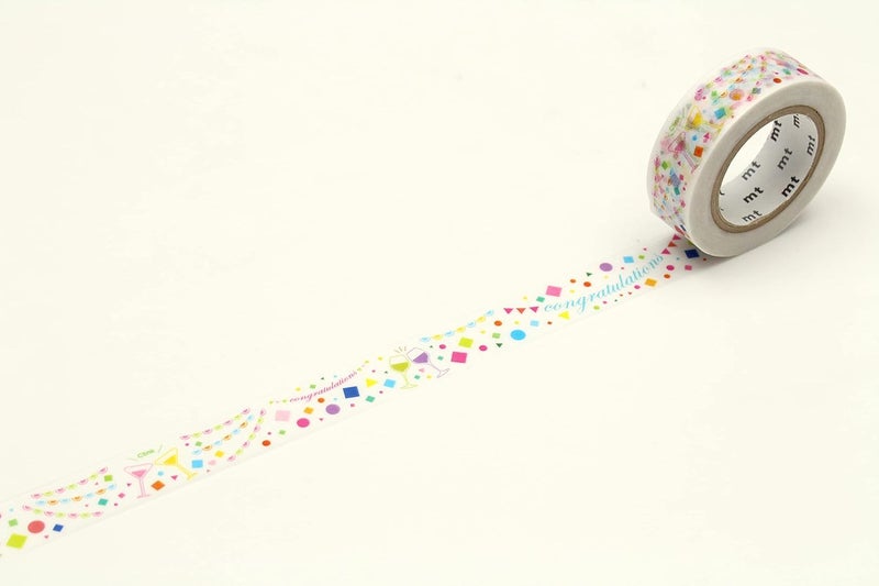 MT mt Washi Masking Tape EX Series, 15 mm x 10 mtrs Shade - Cheers, (Pack of 1)  - Image 1