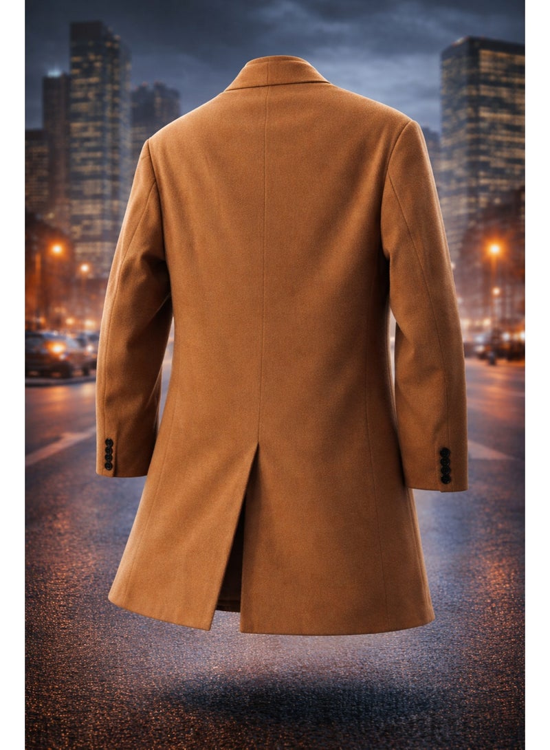 بالطو معطف شتوي رجالي كلاسيكي - تصميم مريح ودافئ لفصلي الخريف والشتاء - مقاس لارج - Image 2