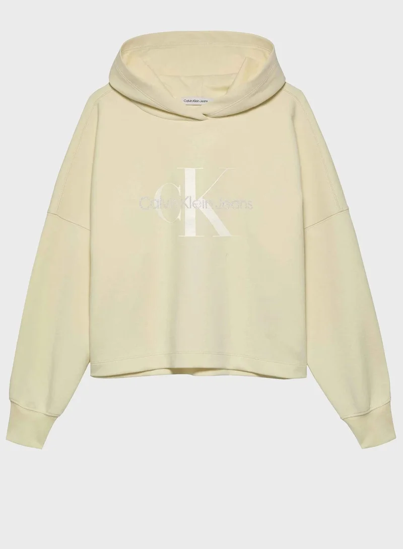 Calvin Klein Jeans Kids Glitter Logo Hoodie