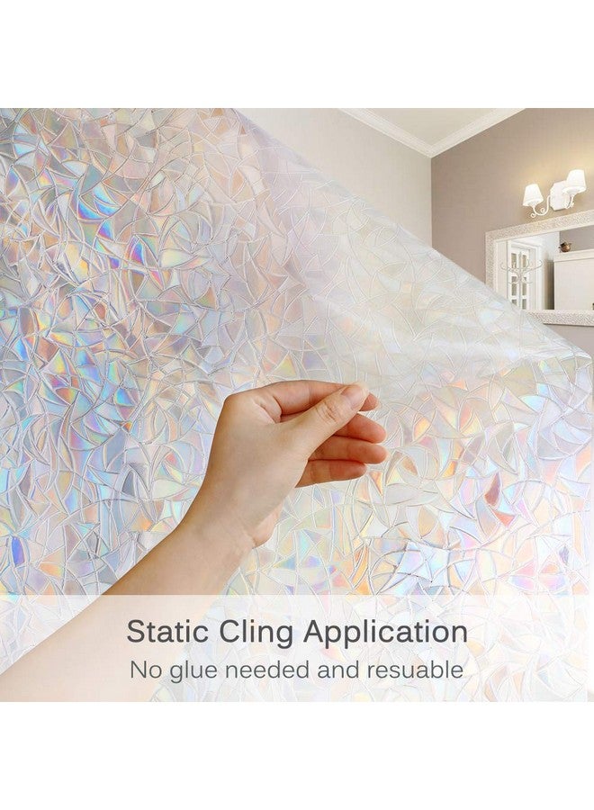 Volcanics Volcanics Privacy Window Film Decorative Window Cling Glass Film Reflective 3D Window Film 60 x 200CM Non-Adhesive Window Stickers Static Cling Window Covering  - Image 5