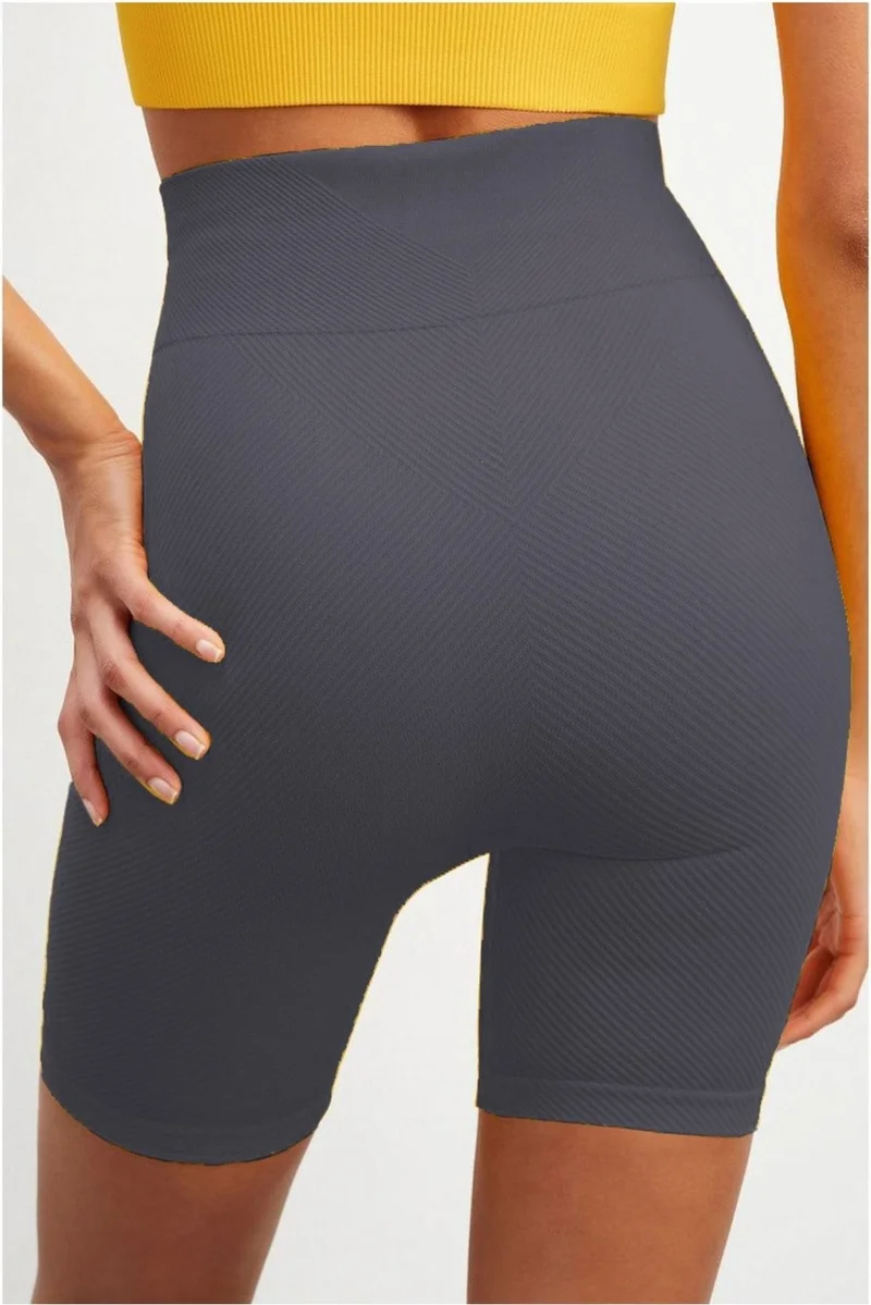 ميستريك Mystirik Knitted Seamless Shorts High Waist Loose Biker Shorts