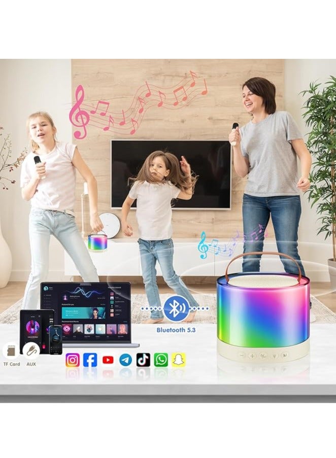 Mini Karaoke Machine for Kids Adults Portable Music Player with 2 Microphones Kids Singing Mic Toys for Birthday Party Christmas Gifts - Image 2