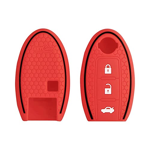 CARMATE Silicone Car Key Cover KC-53 Fit for ( Nissan - Micra, Magnite 2020+, Sunny, Teana )-Red - Image 4