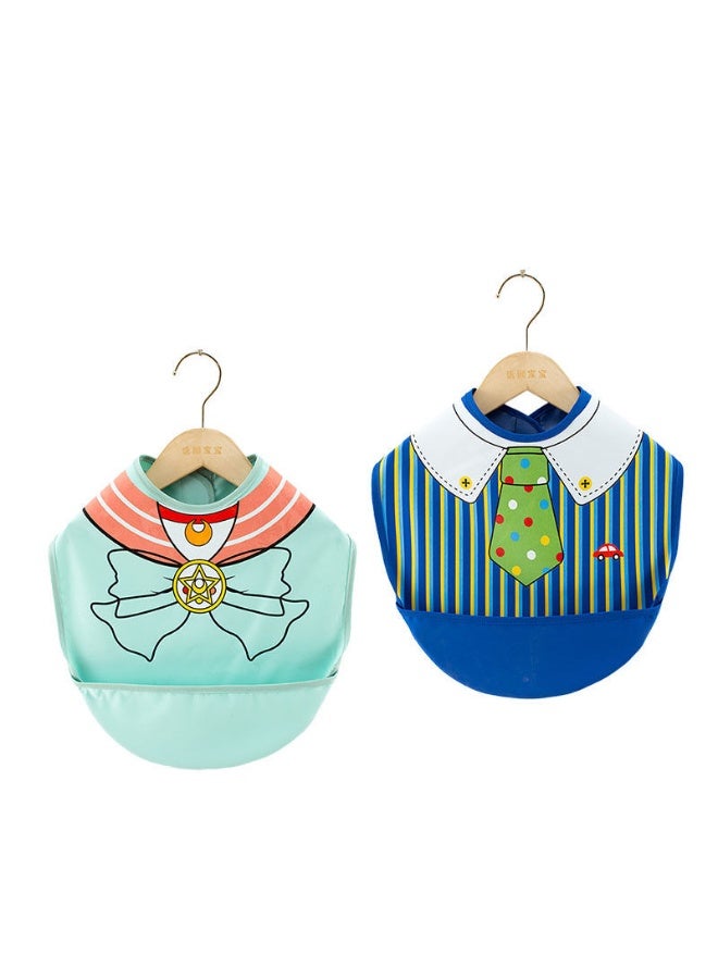 Nariele New 2-Piece Set of Baby Eating Bibs