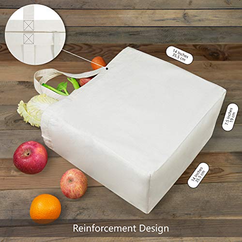 TOPDesign 2 | 6 | 12 Pack Reusable Grocery Shopping totes, Foldable Canvas Bags (Pack of 2) - Image 4