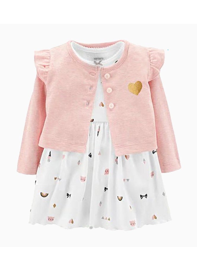 RedMapleTEK 2-Piece Set Of Baby Girl Jacket And Short-Sleeved Dress - Image 1