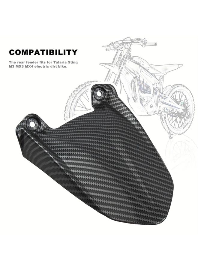 Carbon Fiber Racing Rear Fender Mudguard Easy Install No Drilling Required Durable Plastic For Off Road Motorcycles Enduro Talaria Sting X3 MX3 MX4 Motorcycle Accessories - Image 4