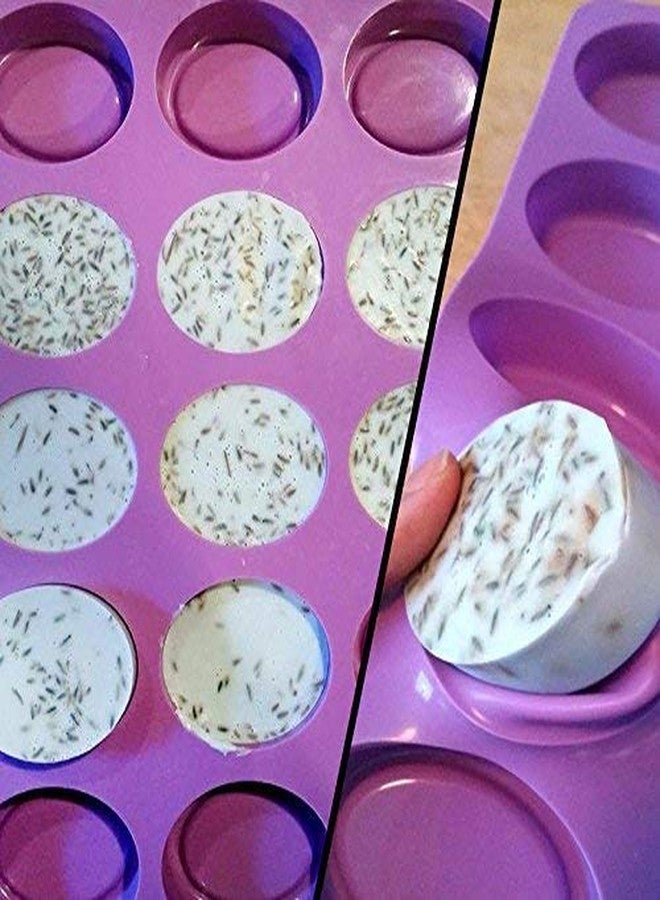 Genericc قالب سيليكون بيضاوي مرن مصنوع يدويًا بـ 15 تجويفًا للكيك والشوكولاتة، وقالب صابون ثلاثي الأبعاد يمكنك صنعه بنفسك. - Image 3