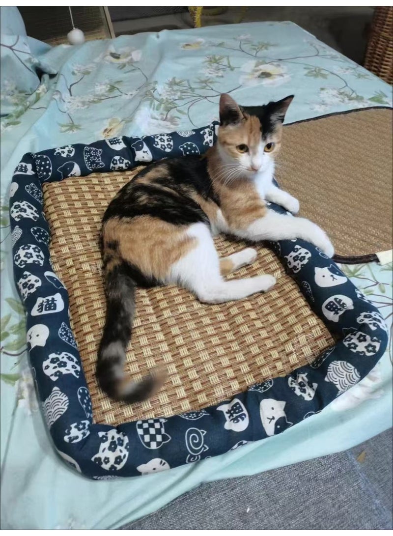 Summer Rattan Cooling Pet Bed Mat - Image 3