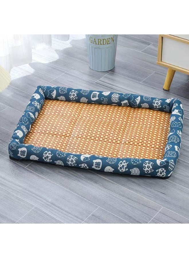 Summer Rattan Cooling Pet Bed Mat - Image 1