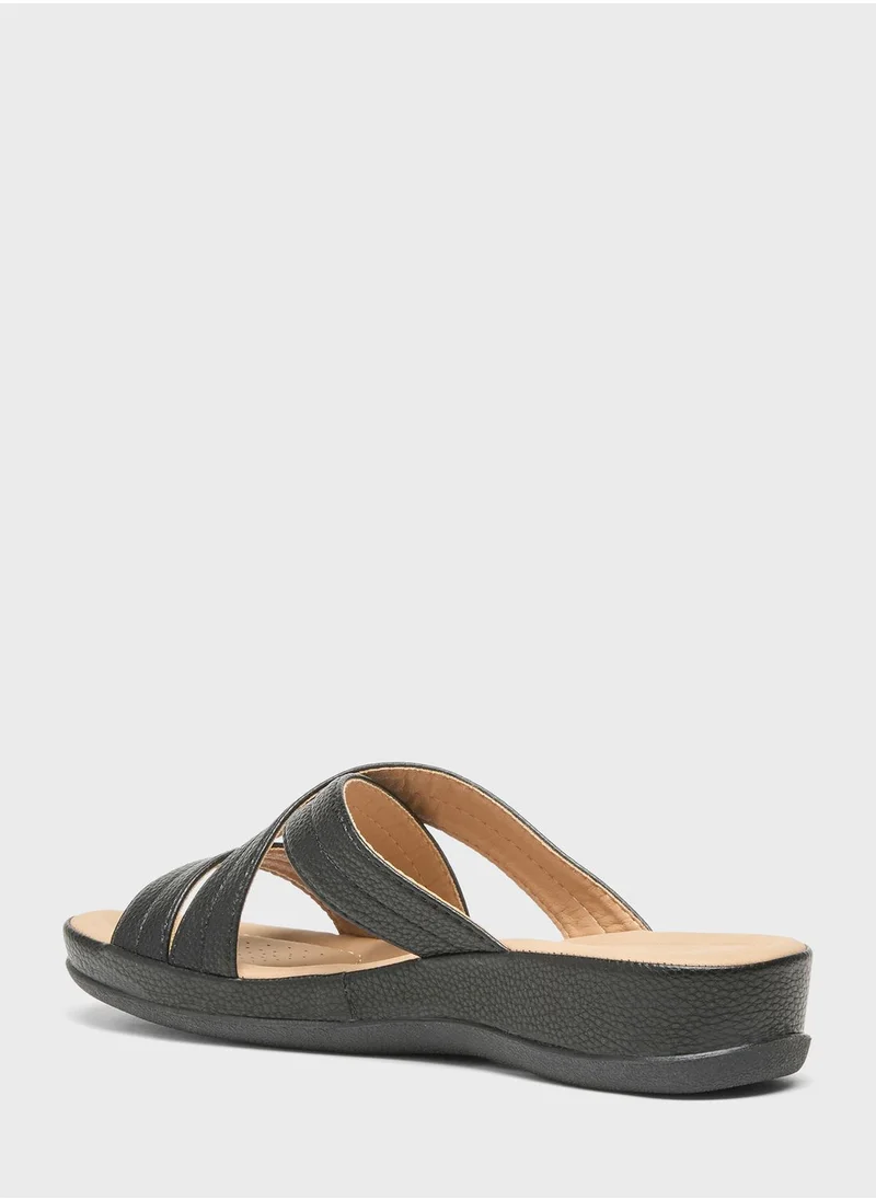 شو اكسبرس Multi Strap Wedge Sandals