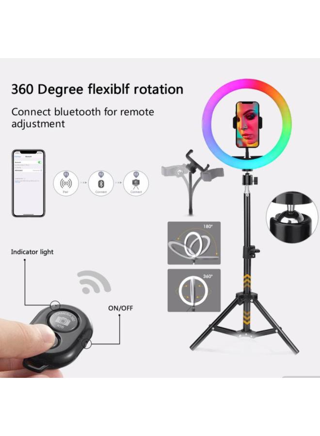 Dedicated 10/12-inch RGB Video Live Fill Light Ring Light Beauty Ring Photography Light In Stock-Color:Wall Hanging 12 Inches - Image 4