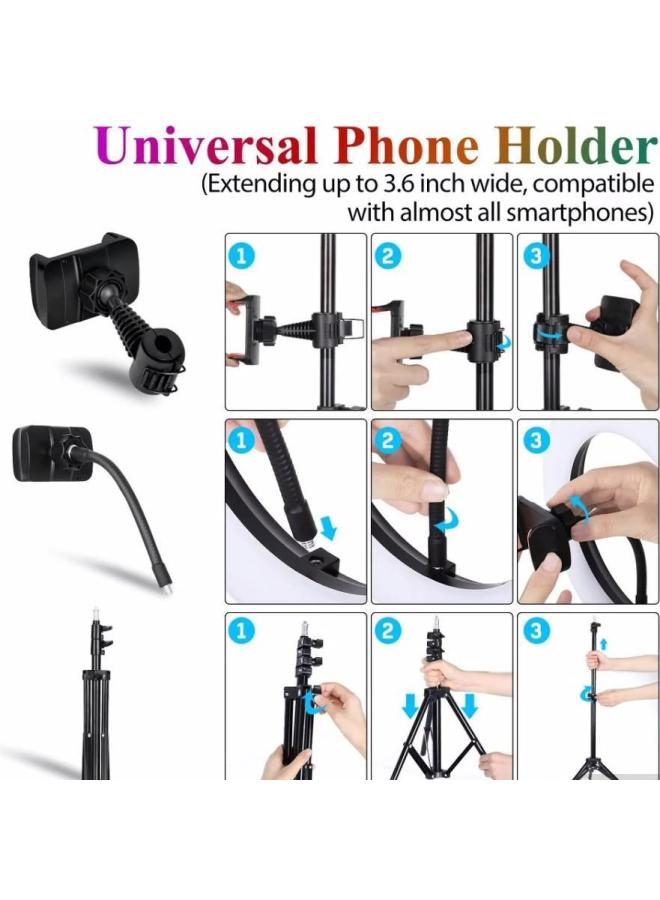 Dedicated 10/12-inch RGB Video Live Fill Light Ring Light Beauty Ring Photography Light In Stock-Color:Wall Hanging 12 Inches - Image 5