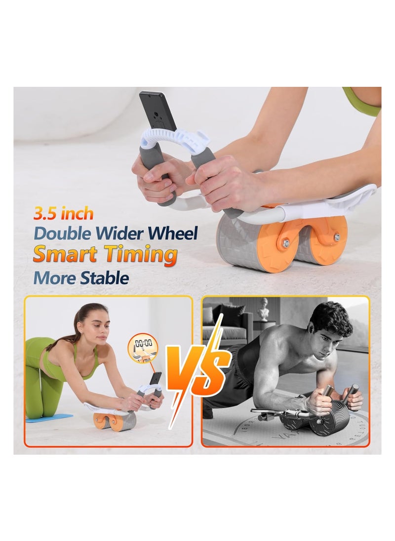 bunca - Smart abdominal exercise wheel with timer - abdominal muscle exercise equipment to strengthen the core muscles for beginners, orange color from bunca - Image 1