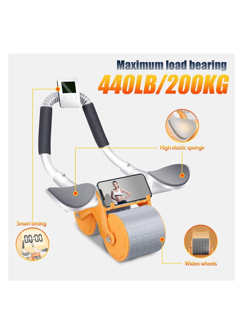 bunca - Smart abdominal exercise wheel with timer - abdominal muscle exercise equipment to strengthen the core muscles for beginners, orange color from bunca - Image 1