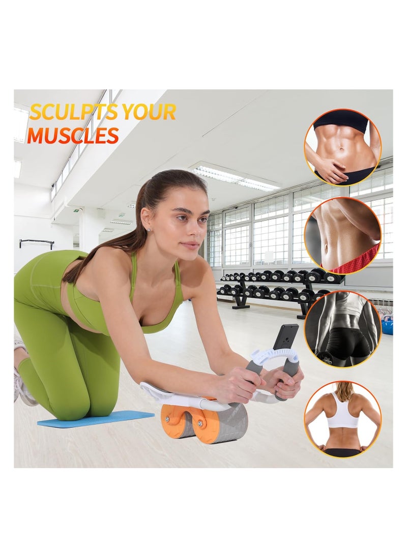 bunca - Smart abdominal exercise wheel with timer - abdominal muscle exercise equipment to strengthen the core muscles for beginners, orange color from bunca - Image 1