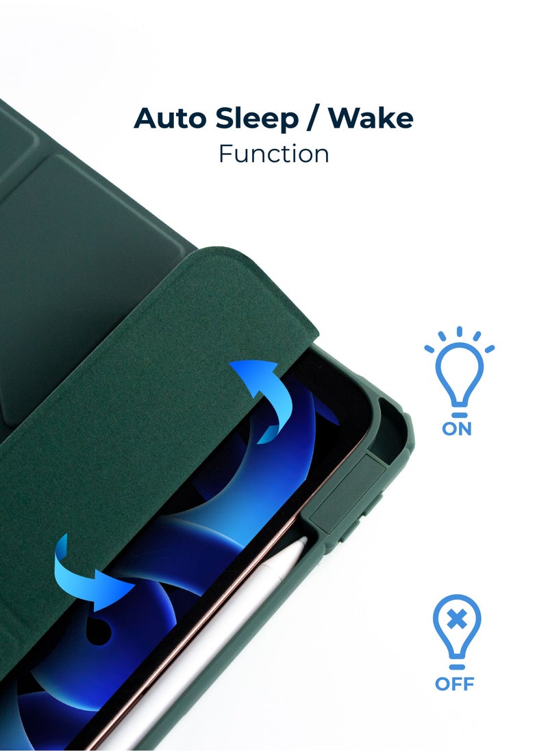 blupebble - Hybrid Folio with Pen Holder Transparent Back with Auto Sleep/Wake function Shockproof Slim Case Designed for iPad 10.2-inch 7/8/9th Gen - Image 1