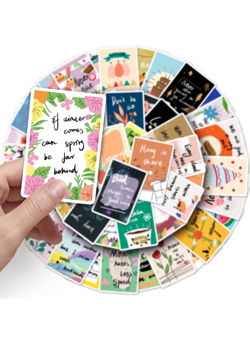 قوس قزح أورينبو ملصقات بطاقات التشجيع 50 قطعة ملصقات مكافأة ملهمة لطيفة لزجاجة المياه والكمبيوتر المحمول والجيتار والسيارات وبطاقات تحفيزية إيجابية مقاومة للماء للمراهقين والأطفال والكبار - Image 5