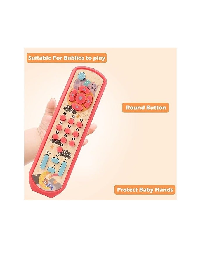 Baby Toys for 1 Year Old Boys Girls, Baby TV Remote Control Toy with English Spanish and French, Baby Sensory Toys with Light  Sound, Birthday Gift for 1 2 3 Year Old Boy Girl - Image 5