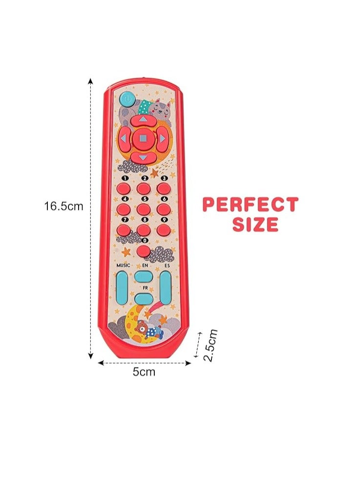 Baby Toys for 1 Year Old Boys Girls, Baby TV Remote Control Toy with English Spanish and French, Baby Sensory Toys with Light  Sound, Birthday Gift for 1 2 3 Year Old Boy Girl - Image 2