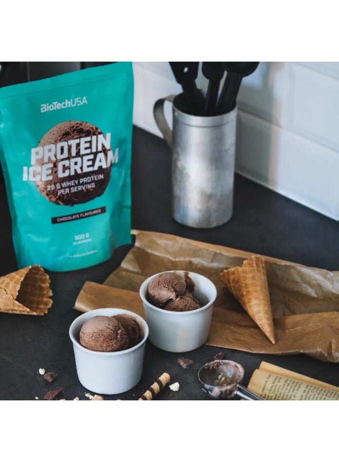 بايوتك يو إس إيه آيس كريم البروتين | 500 غرام | بنكهة الشوكولاتة | غني بالبروتين، قليل الدسم، سهل التحضير - Image 2