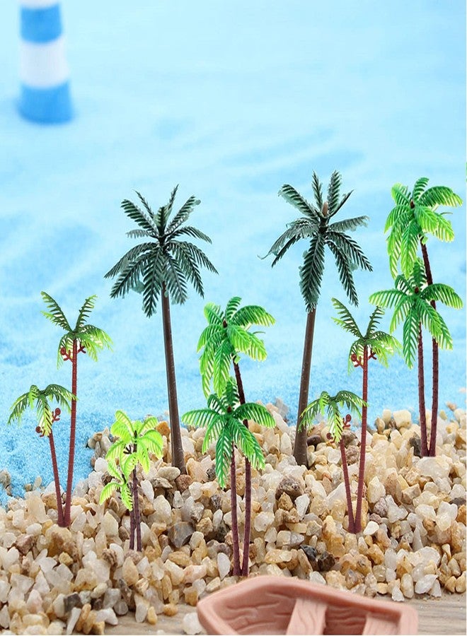 HJYZY 60 pcs Coconut Palm Tree 7cm,9cm,14cm Miniature Plant Pots Bonsai Mini Coconut Tree for Cupcake Topper, Cake Decorations, Aquarium Plants Building Model Landscape - Image 5