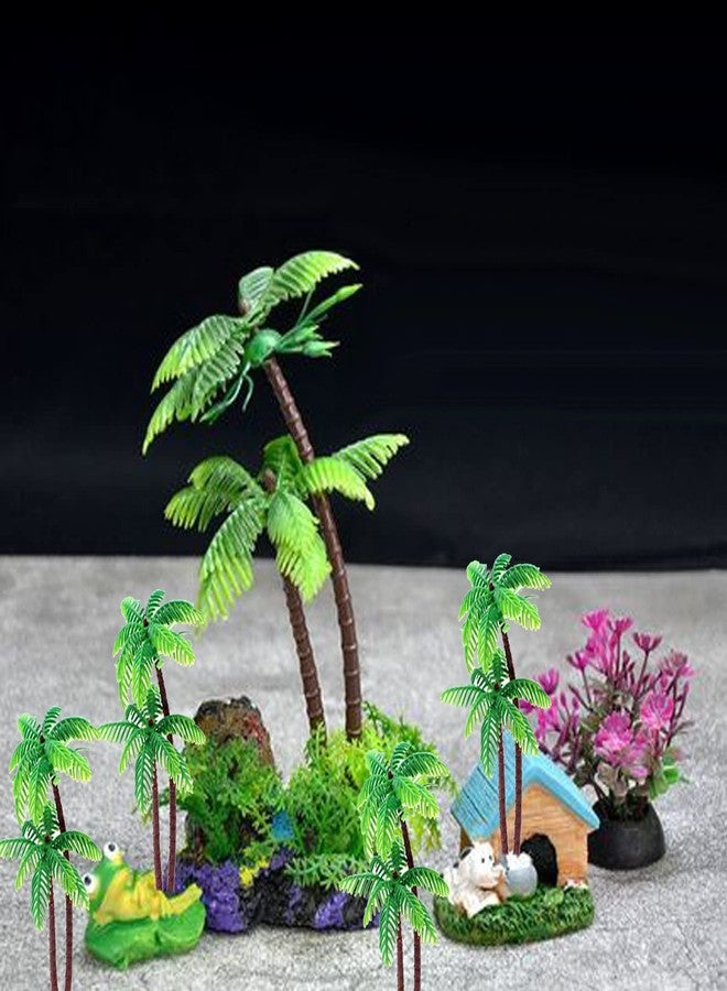 HJYZY 60 pcs Coconut Palm Tree 7cm,9cm,14cm Miniature Plant Pots Bonsai Mini Coconut Tree for Cupcake Topper, Cake Decorations, Aquarium Plants Building Model Landscape - Image 3