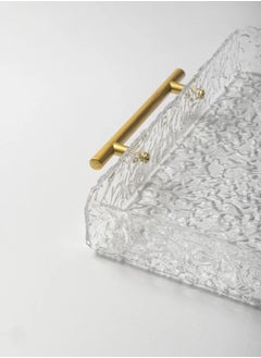 Binshihon Acrylic Rectangular Serving Tray 2 Pieces Clear 33x23x5 cm  - Image 3