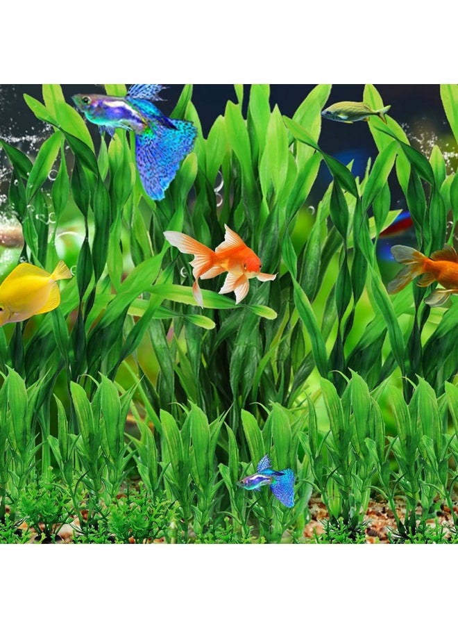 GUSGU 10pcs Artificial Seaweed Tall Water Plants for Aquarium Lifelike Decor Fish Tank Plants Aquarium Plant Decorations 31cm Green  - Image 5