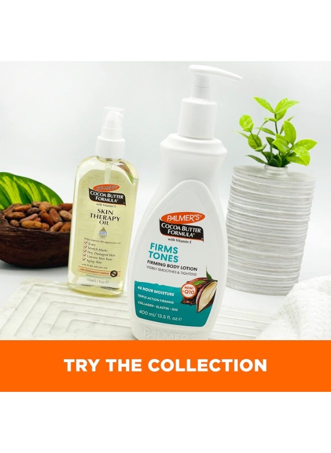 PALMER'S Cocoa Butter Formula Body Lotion, Skin Toning and Firming Cream with Q10, Collagen and Elastin, Pump Bottle, 400ml  - Image 3