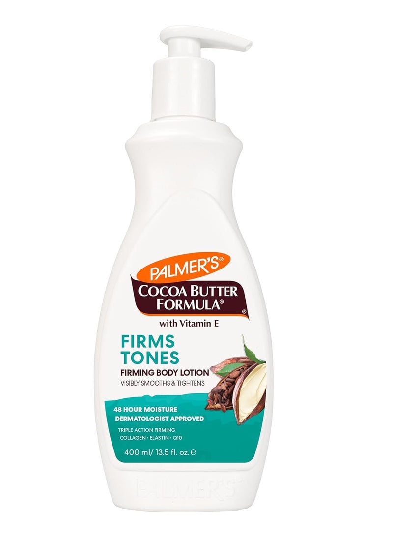 PALMER'S Cocoa Butter Formula Body Lotion, Skin Toning and Firming Cream with Q10, Collagen and Elastin, Pump Bottle, 400ml  - Image 1