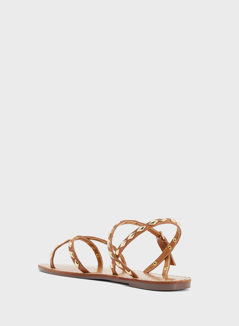 Ginger Crossover Strap Flat Sandal  - Image 3