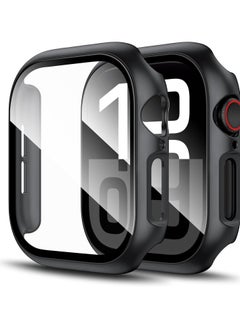 Generic Hard PC Case Compatible with Apple Watch Series 10 Cover 46mm, with Tempered Glass Screen Protector, Protective Cover for Apple Watch Series 10 Screen Protector 46mm (Black, For Series 10 46mm)  - Image 1