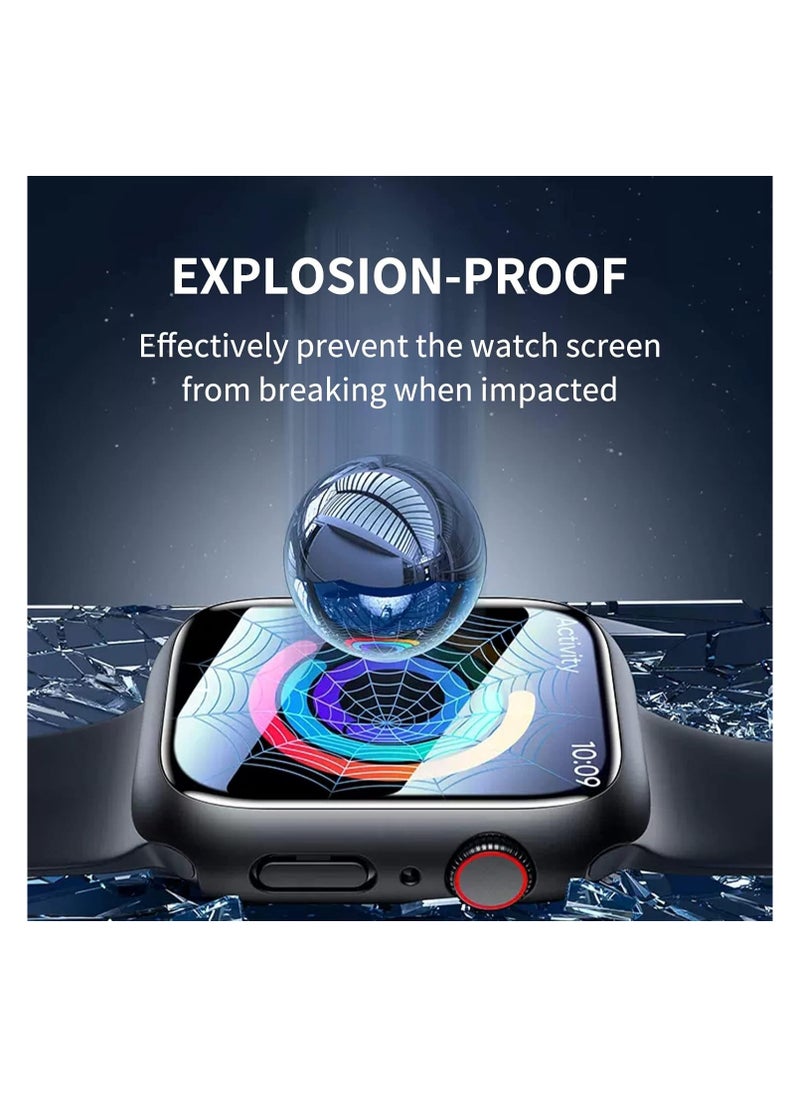 Generic Hard PC Case Compatible with Apple Watch Series 10 Cover 46mm, with Tempered Glass Screen Protector, Protective Cover for Apple Watch Series 10 Screen Protector 46mm (Black, For Series 10 46mm)  - Image 3
