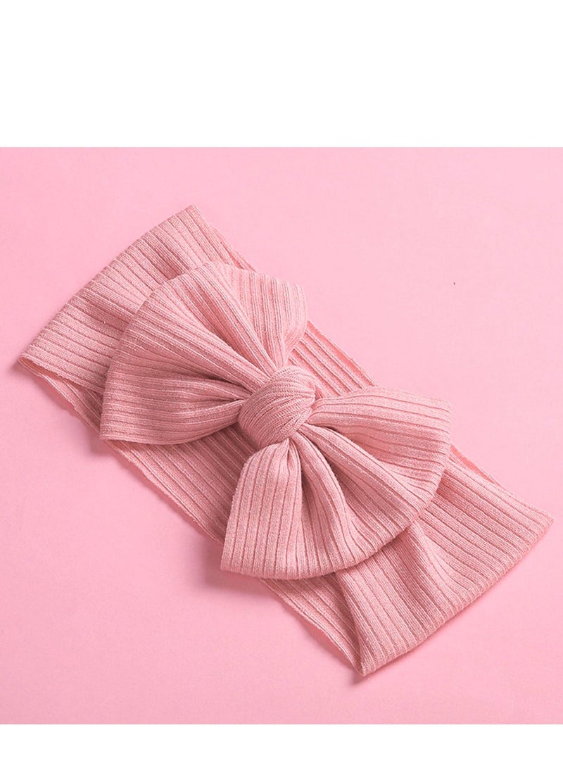 SYOSI Baby Turban Headband Set-Bowknot Hairband Soft Headwear Elastic for Newborn/Girls/Boys/Kids Gift as Toddler Headdress Photography Props Accessories(3 pieces)  - Image 2