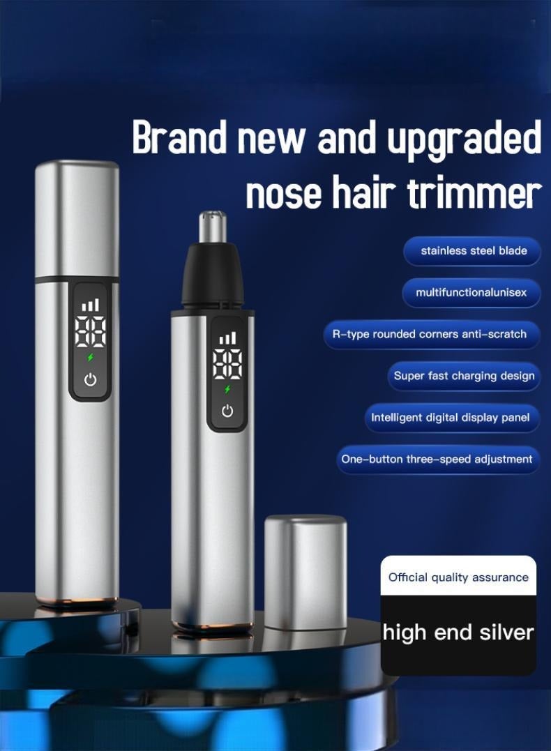 مشذب شعيرات الأنف عبر جهاز شحن USB لإزالة شعيرات الأنف مع رؤوس بديلة - Image 1