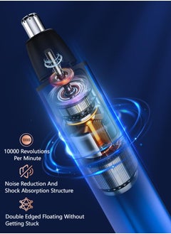 In Air Nose Hair Trimmer Usb Charging Nostril Hair Removal With Spare Heads  - Image 4