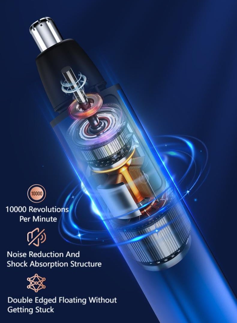 مشذب شعيرات الأنف عبر جهاز شحن USB لإزالة شعيرات الأنف مع رؤوس بديلة - Image 4