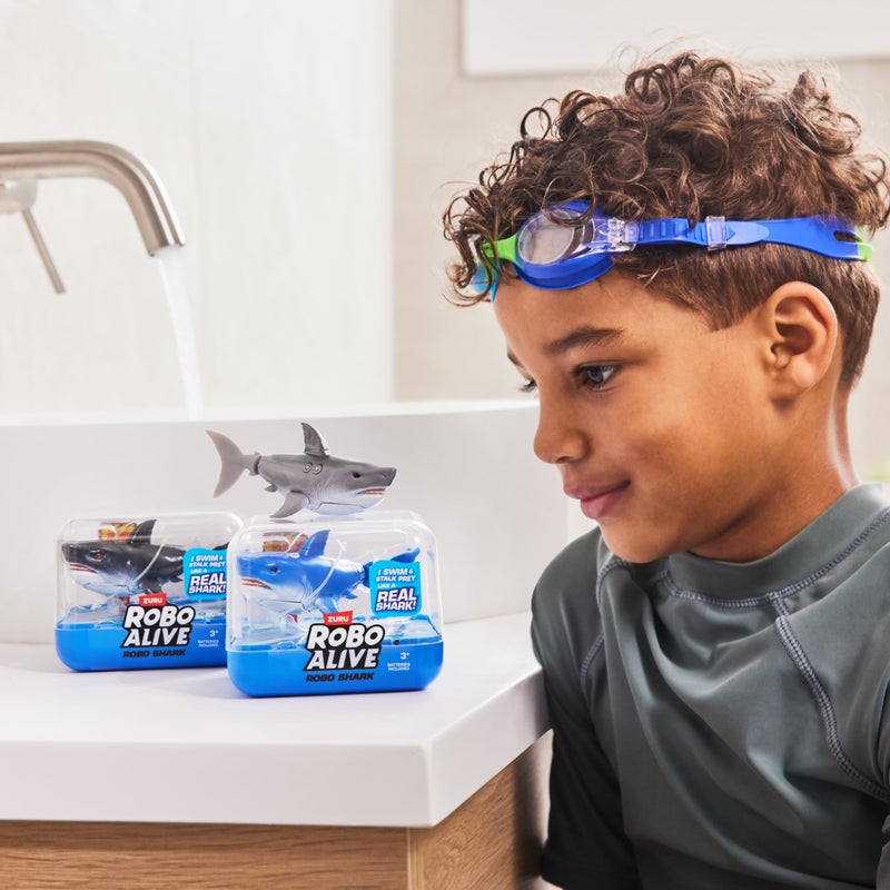 Robo Alive Water Activated Shark 2 Pack (Grey) by ZURU â€“ Realistic Swimming Robotic Bath Toy for Kids, Tweens & Teens, Water-Activated Pet Shark for Play & Pranks, 3+ - Image 3