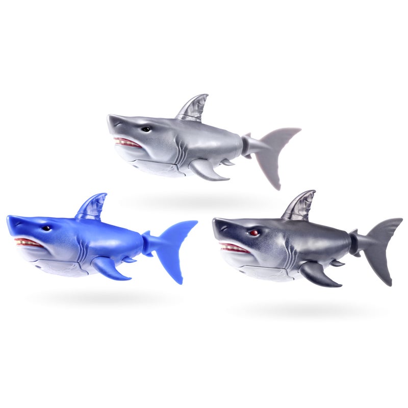 Robo Alive Water Activated Shark 2 Pack (Grey) by ZURU â€“ Realistic Swimming Robotic Bath Toy for Kids, Tweens & Teens, Water-Activated Pet Shark for Play & Pranks, 3+ - Image 4