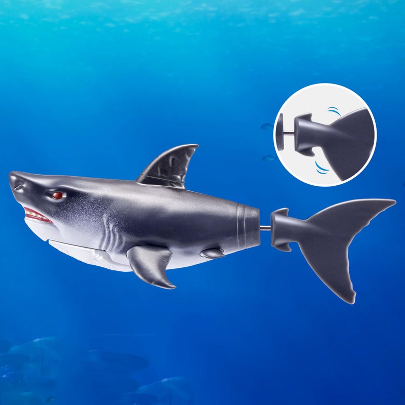 Robo Alive Water Activated Shark 2 Pack (Grey) by ZURU â€“ Realistic Swimming Robotic Bath Toy for Kids, Tweens & Teens, Water-Activated Pet Shark for Play & Pranks, 3+ - Image 2