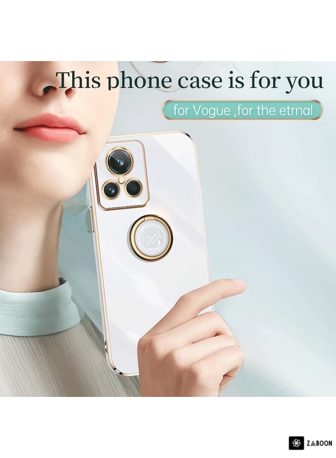 Green Tiger For Realme C33 4G XINLI Straight Edge 6D Electroplate TPU Phone Case with Ring Holder(Hawthorn Red) - Image 3