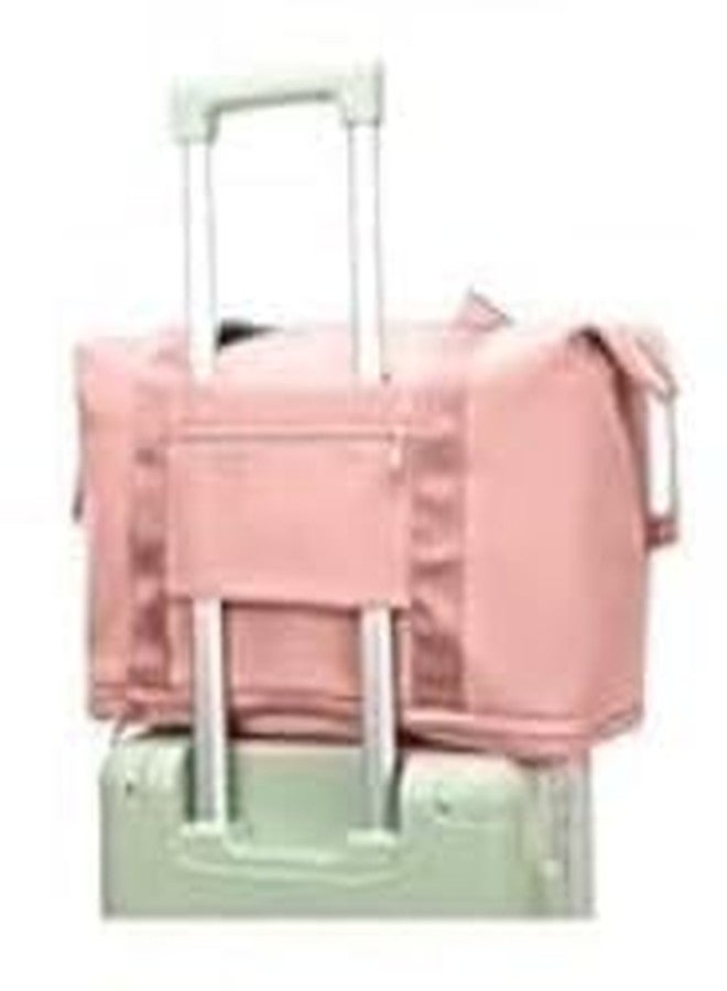 Nyfee Foldable Duffle Bag for Travelling |Waterproof and Large Travel Bag for Women Luggage | Expandable & Multipurpose Large Capacity Weekender Carry Bag for Women Travel (Peach) - Image 1