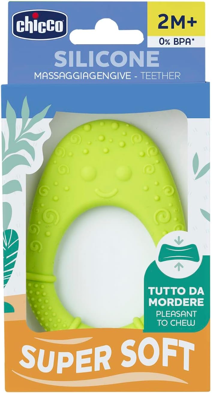 Chicco - soft teething ring for 2 months + green - Image 1